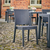Canterbury Rattan Style Polypropylene Side Chair (Stackable)