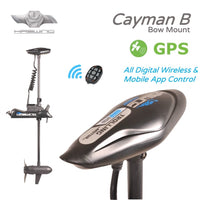 HASWING Cayman B /GPS, Bow Mount Electric Outboard Trolling Motor (New Black)