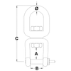 Proboat Standard Stainless Steel Fork-Eye Swivels