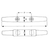 Proboat Stainless Steel Cleat - 2 Hole Low Flat