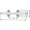 Proboat Stainless Steel Cleat - 4 Hole Hollow Base