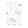 Proboat Stainless Steel Chain Grab Hook with Clevis Pin