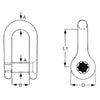 Proboat Standard Stainless Steel Allen Pin D Shackles