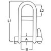 Proboat Standard Stainless Steel Key Pin & Bar Shackles