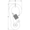 Proboat Standard Stainless Steel Carabiners Eye Screw Lock