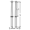 Proboat Standard Stainless Steel Tapered Stanchions