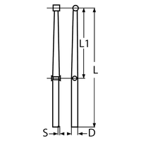Proboat Standard Stainless Steel Tapered Stanchions