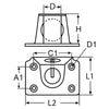 Proboat Stnd Stainless Steel Stanchion Base Rectangle
