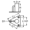 Proboat Triangular Stainless Steel Stanchion Base 0deg