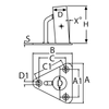 Proboat Angled Stainless Steel Stanchion Bases Triangular