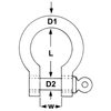 Proboat Load Rated Galvanised Bow Shackle