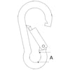 Proboat Standard Galvanised Carabiners no Eye
