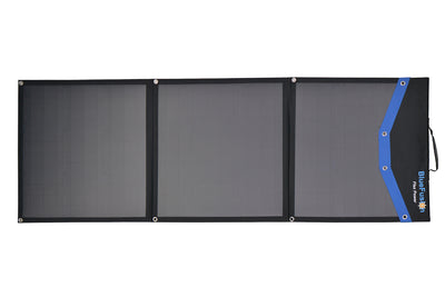 BlueFusion Portable Folding Solar Panel 50W, 100W, 120W for 12V/24V Lithium Battery