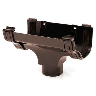 Polypipe Ogee Gutter Running Outlet Brown 115mm