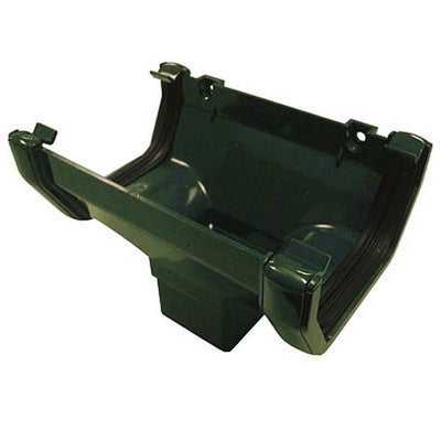 Polypipe Square Line Gutter Running Outlet Green 112mm