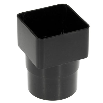 Polypipe Square Line Downpipe Adaptor Black 65mm - 68mm