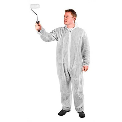 Glenwear Full Body Coverall in White (Extra Large / Reusable)