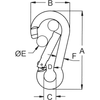 Kong Load Rated Stainless Steel Carabiners no Eye