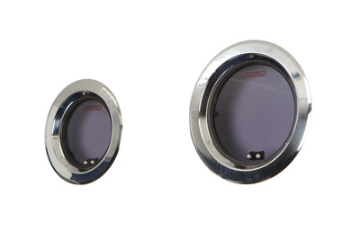Round Stainless Steel Portlight with Grey Acrylic 296mm Diameter Grey Handles  30169700 by LEWMAR