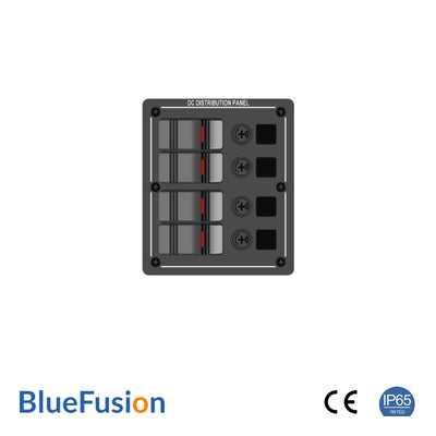 12V / 24V Aluminium Switch Panel 4 Gang, IP65 Rated – BlueFusion
