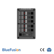 12V / 24V Aluminium Switch Panel 5 Gang + 12V Power Socket, IP65 Rated – BlueFusion