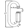 Maillon Rapide Load Stamped Stainless Steel Standard Quick Link