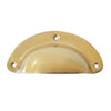 AG Hooded Drawer Pull Cast Brass Plain - ChasNewensMarine
