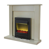 Sutton Fireplace with 1-2 kW Black Electric Fire (Reversible Back)