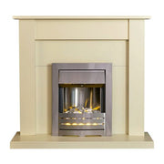 Sutton Fireplace with 1-2 kW Brushed Electric Fire (Reversible Back)