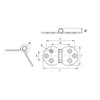 Plastimo Hinge Chromed Brass 30 x 47mm (Pk.2) P416280 416280 - ChasNewensMarine