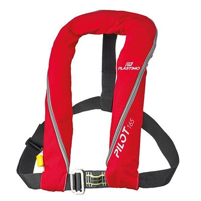 Plastimo Lifejacket Inflatable Pilot 165 Manual + Harness Red P66789 66789