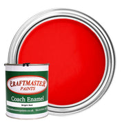 Craftmaster Bright Red Coach Enamel 1L - CE-BRIGHT RED/1