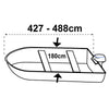 Boat Cover XXS 427-488cm W 180cm, Silver