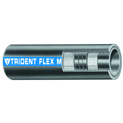 TridentFlex Marine Wet Exhaust & Water Hose Black with Blue Tracer ID 35mm 1 3/8