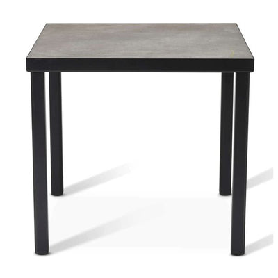 Urban Ceramic Dining Table with Black Aluminium Frame & Concrete Top