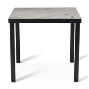 Urban Ceramic Table with Black Aluminium Frame & Marble Tabletop
