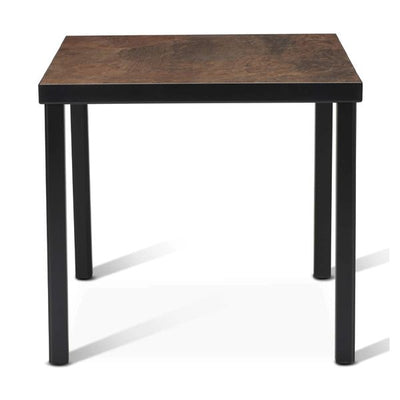 Urban Ceramic Table with Black Aluminium Frame & Rust Tabletop