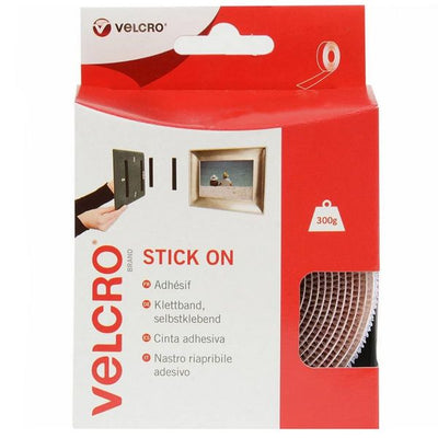 Velcro® Brand Stick On Tape 20mm x 2.5m White - 357979