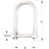 Wichard Forged CE Stainless St Allen Pin Wide Shackle
