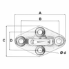 Wichard Stainless Steel Round Diamond Pad Eye