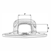Wichard Stainless Steel Square Diamond Pad Eye