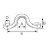 Wichard Forged Stainless Steel Round Lacing Eyes