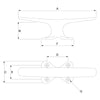 YS Fittings Aluminium Deck Cleat