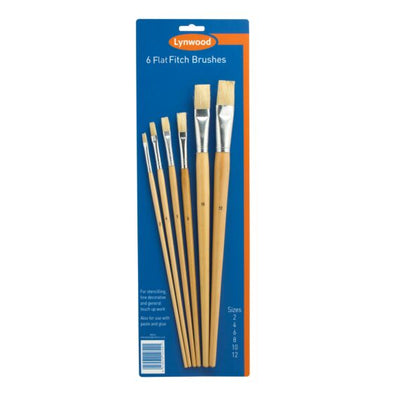 6 Flat Fitch Brushes
