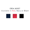 Navy Crew Jacket with Red Fleece Lining