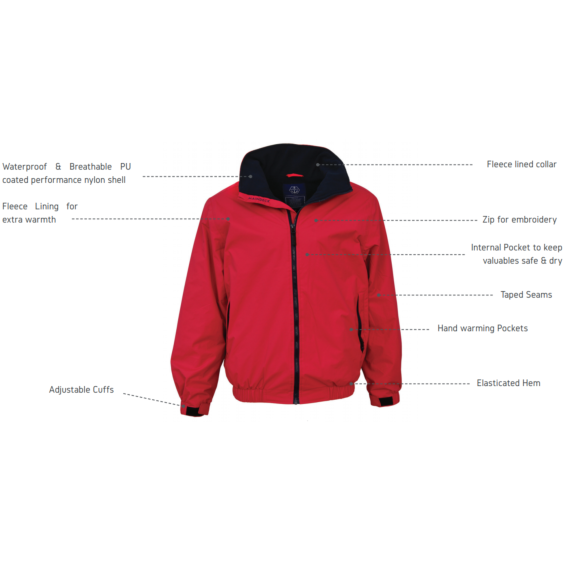 Nylon shell fleece lined jacket best sale