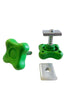 knob pair green block 