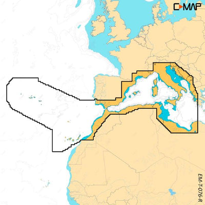 C-Map Reveal X M-EM-T-076-R-MS West Mediterranean (Large)