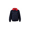 Navy Crew Jacket with Red Fleece Lining