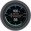 R3 Universal Engine Monitor 3" Round LCD Touch screen